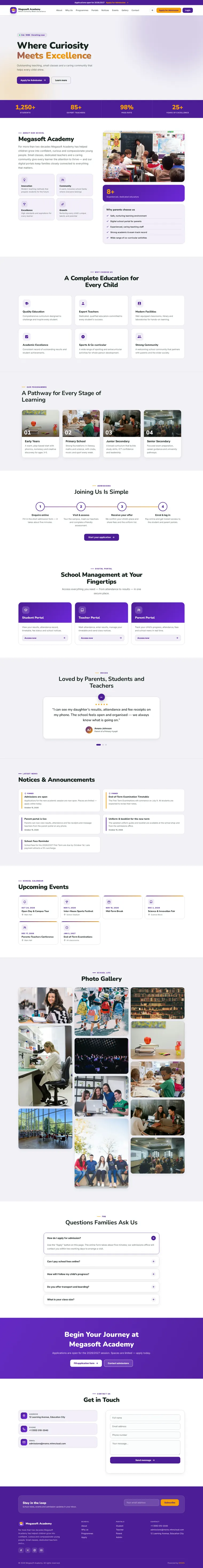 Bloom template, full homepage