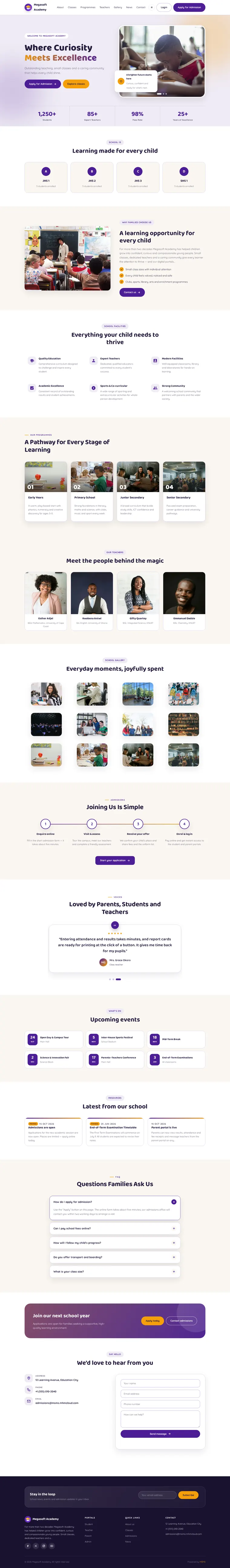 Nest template, full homepage